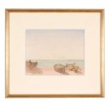 Philip Wilson Steer (1860-1942) - Fishing boats on the shore Watercolour  Signed and dated  1930