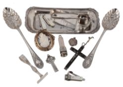 A collection of small silver and other items, comprising  A collection of small silver and other