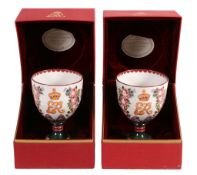 A Royal Doulton Wemyss Centenary Presentation Goblet and Presentation box  A Royal Doulton Wemyss