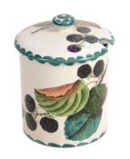 A Wemyss preserve jar and cover, circa 1900, painted with blackberries  A Wemyss preserve jar and