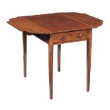 A George III mahogany and rosewood crossbanded pembroke table , circa 1800  A George III mahogany