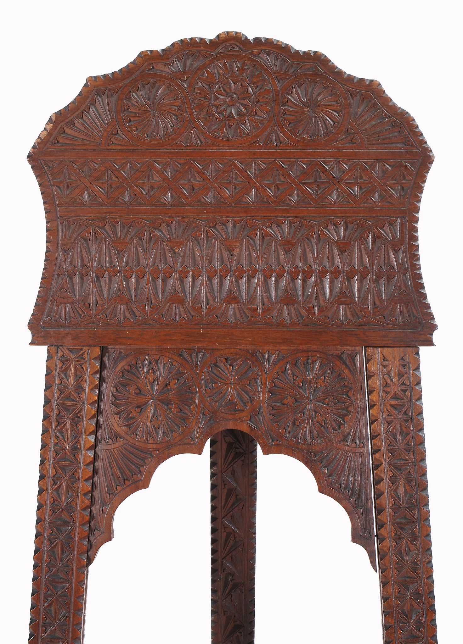An Islamic hardwood easel, late 19th century  An Islamic hardwood easel,   late 19th century, - Image 2 of 2