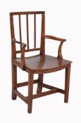A mahogany and fruitwood childs chair, circa 1800  A mahogany and fruitwood childs chair,   circa