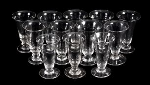 Twelve various and similar short ale glasses  Twelve various and similar short ale glasses,