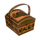 A Regency penworked, painted and lacquered wood casket, circa 1815  A Regency penworked, painted and