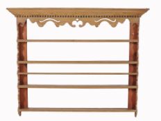 A pine plate rack , late 18th/early 19th century  A pine plate rack  , late 18th/early 19th century,