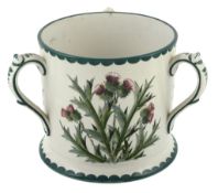 A large Wemyss tyg or loving cup, circa 1900  A large Wemyss tyg or loving cup, circa 1900,