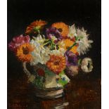 Emily Beatrice Bland (1867-1954) - Still life of flowers in a vase Oil on board Signed and