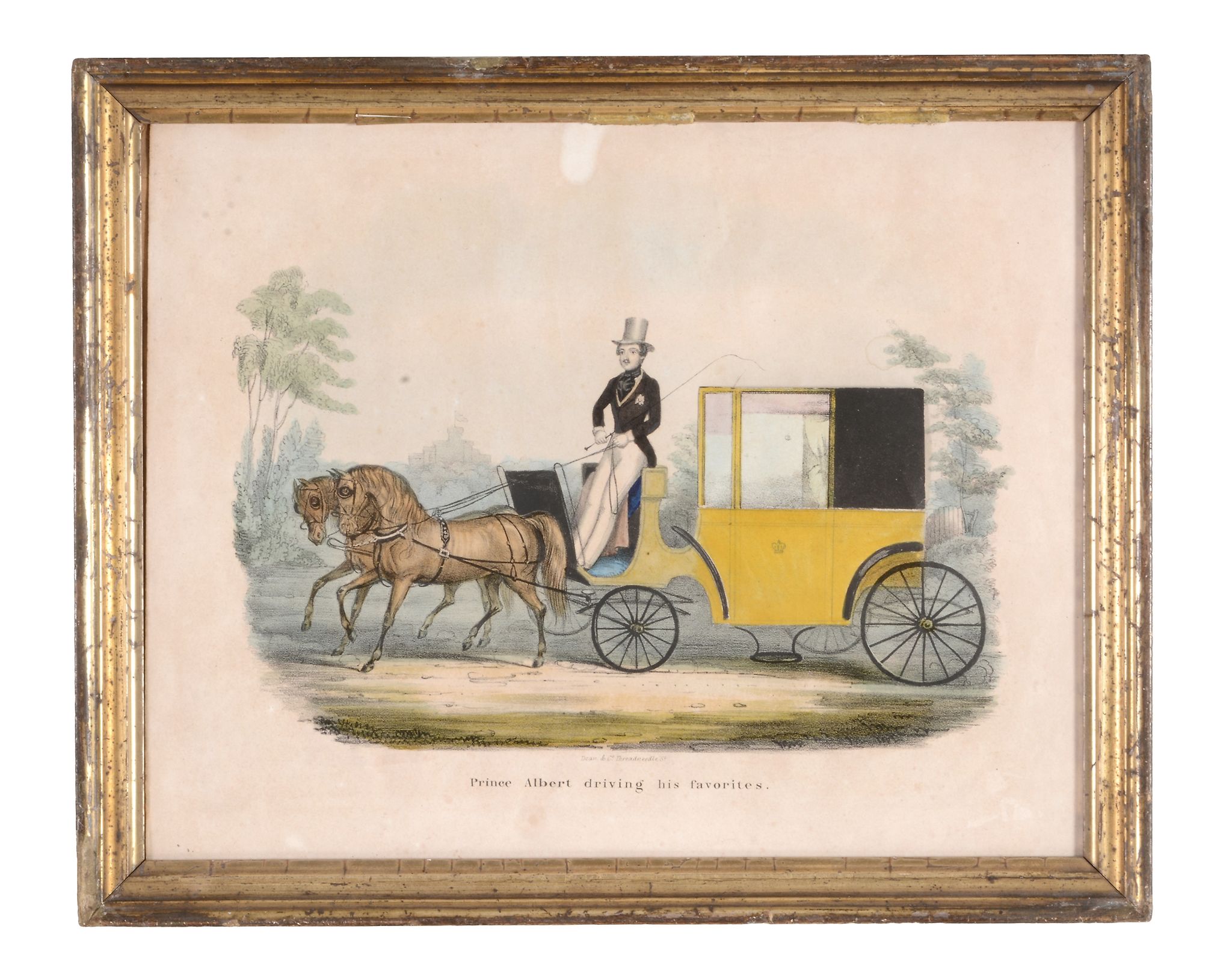 Dean & Co., Threadneedle St (19th Century) - Prince Albert driving his favourites Lithograph,