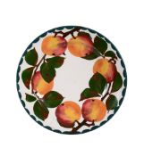 A Wemyss plate, circa 1900, painted with six apples on branches, impressed  A Wemyss plate, circa