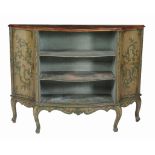 An Italian painted side cabinet/bookcase , second half 19th century  An Italian painted side