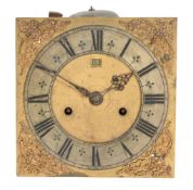 A fine Charles II eight-day longcase clock movement with 10 inch dial Joseph...