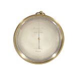 A Victorian lacquered brass aneroid barometer Murray and Heath, London