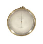 A Victorian lacquered brass aneroid barometer Murray and Heath, London