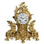 An Impressive Louis XV ormolu mantel clock Dehemant, Paris