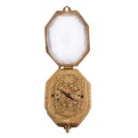 A fine Renaissance gilt brass and rock crystal pre-hairspring pendant watch...