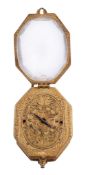 A fine Renaissance gilt brass and rock crystal pre-hairspring pendant watch...