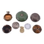 A group of pocket watch cases and related items Anonymous