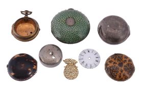 A group of pocket watch cases and related items Anonymous