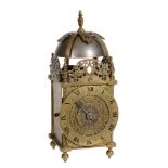 A fine Commonwealth period/Charles II Brass lantern clock Benjamin Hill, London