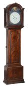 A George III mahogany longcase clock with unusual 'regulator