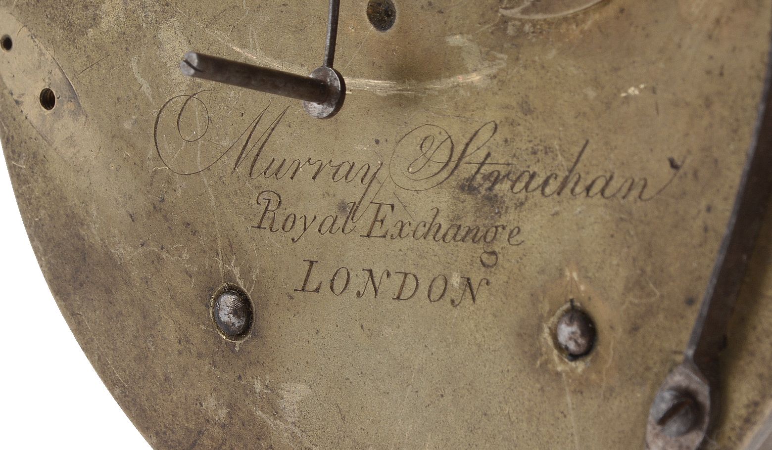 A Regency small eight-day fusee mantel clock movement Murray and Strachan - Image 3 of 3