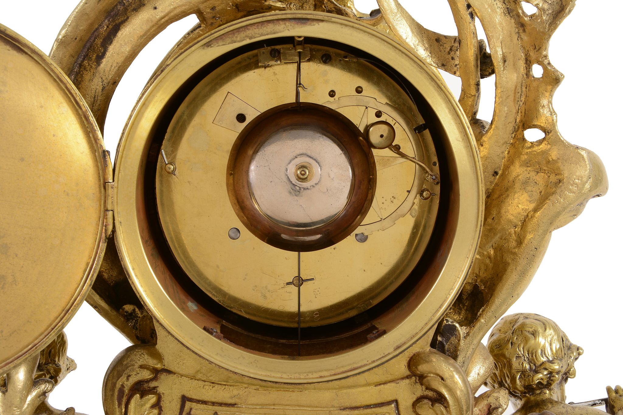 An Impressive Louis XV ormolu mantel clock Dehemant, Paris - Image 2 of 2