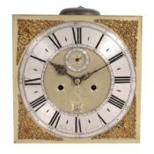 A Queen Anne eight-day longcase clock movement and dial Joseph Windmills