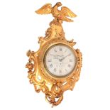 A George III giltwood cartel timepiece John Taylor, London