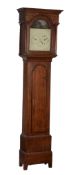 An unusual George III thirty-hour quarter-striking longcase clock The dial...