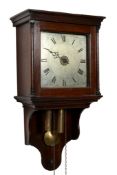 A George III oak thirty-hour hooded wall timepiece with alarm Henry Tory, Hale