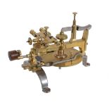 A Swiss brass and steel wheel cutting engine Unsigned