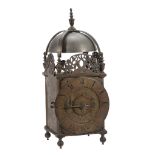 A Charles II brass lantern clock John Ebsworth, London