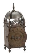 A Charles II brass lantern clock John Ebsworth, London