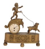 A French Empire ormolu small figural mantel timepiece Unsigned