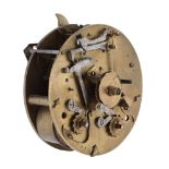 A Regency small eight-day fusee mantel clock movement Murray and Strachan