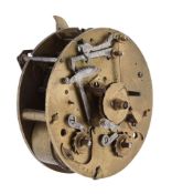 A Regency small eight-day fusee mantel clock movement Murray and Strachan
