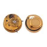 A George III gilt brass pocket watch movement Thomason Fitter, London