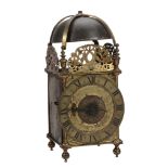 A Charles II gilt brass lantern clock Benjamin Hill, London