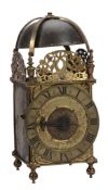 A Charles II gilt brass lantern clock Benjamin Hill, London