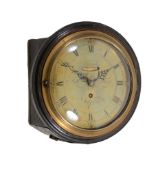 A fine George III mahogany verge fusee dial wall timepiece with eight inch...