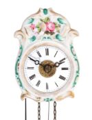 A German Black Forest Jockeleuhr miniature wall timepiece with alarm...