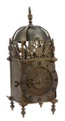 A fine Charles II brass lantern clock John Clarke, Bristol