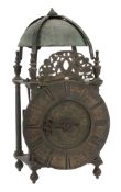 A Queen Anne brass lantern clock John Walter, Honiton