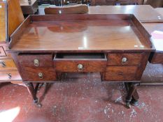 A Georgian mahogany sideboard of small proportions, raised back stamped 'W&C Wilkinson Ludgate