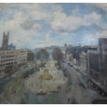 S.. Miller (British, 20th Century) 'Bristol Centre in 1951' Oil on canvas Signed lower left and