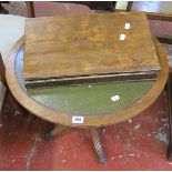 A Regency style mahogany coffee table, set of four 19th Century dining chairs and a writing slope