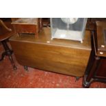 A 19th Century mahogany dropside table and a 19th century fold over tea table Best Bid