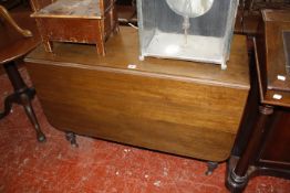 A 19th Century mahogany dropside table and a 19th century fold over tea table Best Bid