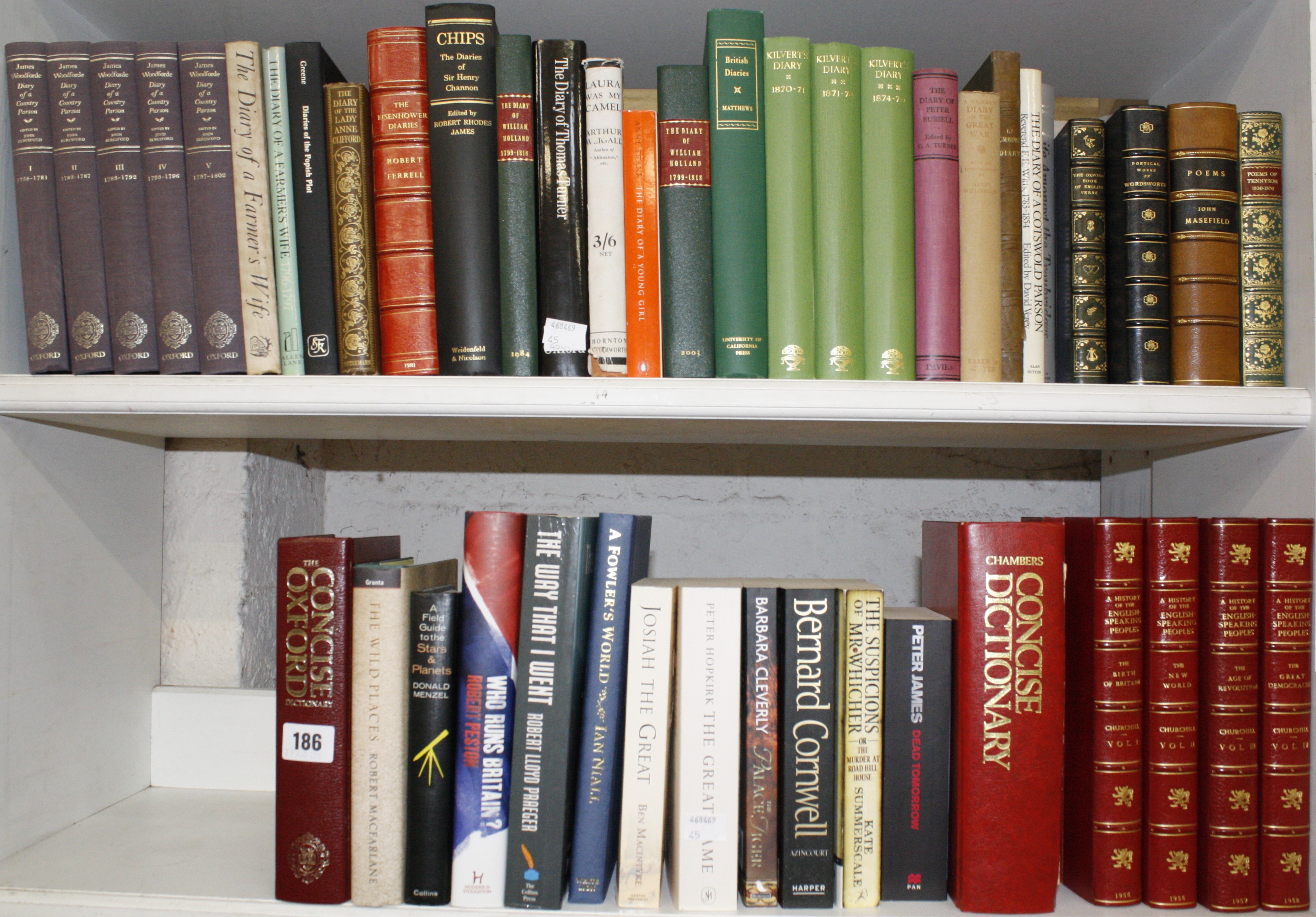 A quantity of assorted books to include various dictionaries, poetical works, reference books etc